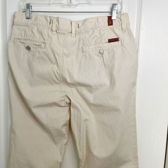 Seven For All Mankind Khaki Cottom Bootcut T6025487U Flat Front Pocket Pants - Picture 8 of 12